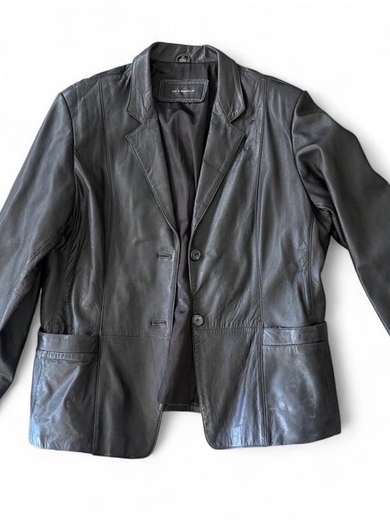 Jim & Mary Lou Jackets & Blazers - Classic Black Leather Blazer Jacket